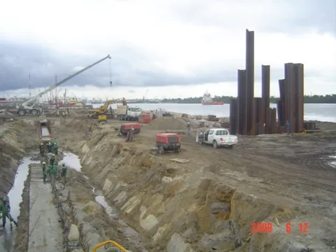 Jetty construction, Nigeria